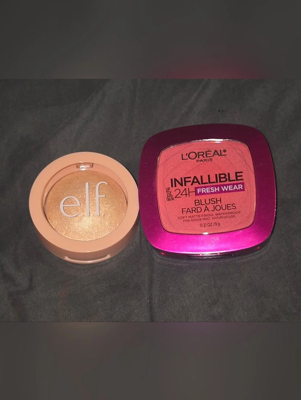 L'Oreal Infallible Fresh Wear Blush & Elf Halo Glow Highlighter Bundle